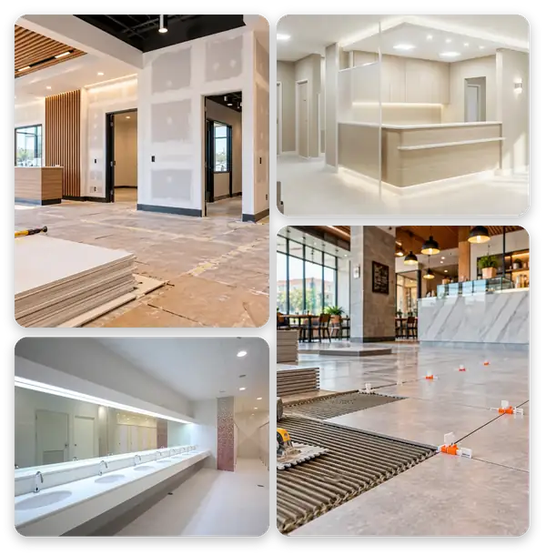 Collage of Pro Pal commercial remodeling projects in Sarasota
